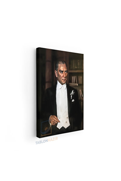 tablonhazır Dikey Kanvas Tablo Salon Duvar Tablosu Kanvas Atatürk 041 Yeni Ev...