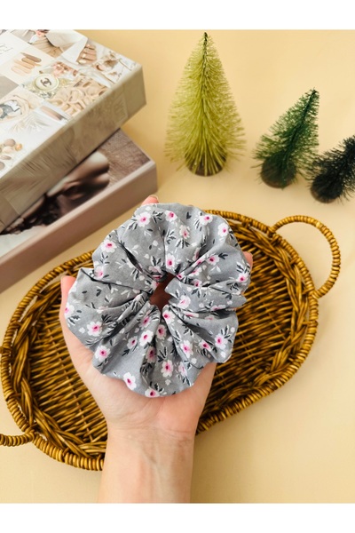 Maral Accessories Çiçekli scrunchie Toka mini çiçek detaylı simit toka