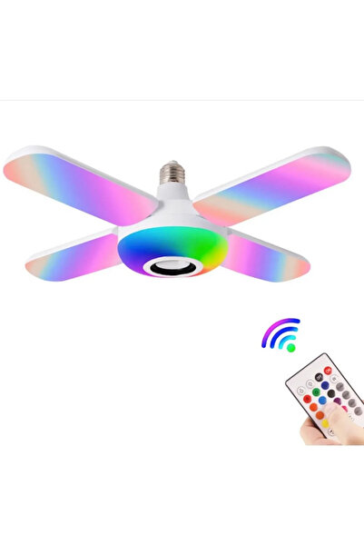 Go İthalat Kumandalı Katlanabilir Led Müzik Lamba Işığı Avize Bluetooth Hoparlör