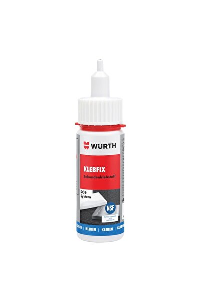 Würth KLEBFIX Süper Yapıştırıcı 50GR | Metal, Plastik ve Kauçuk İçin Hızlı Ya...
