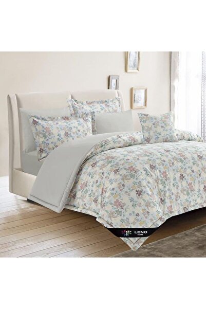 Reiashn Fig-patterned bedspread, 4 pieces, 100% cotton, summer size, single and a half