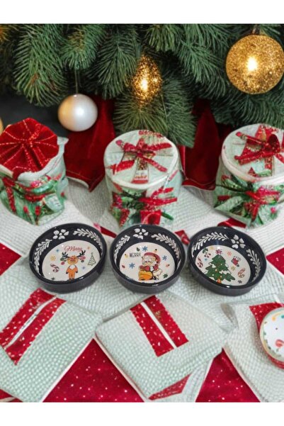 DERAS TEAM Christmas Themed Sauce Bowls 6 Pieces Set