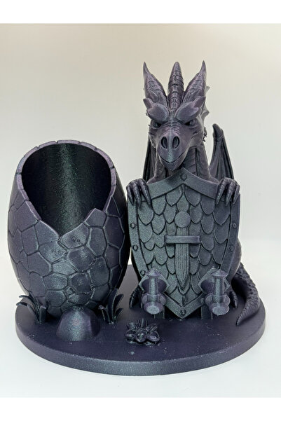 Della Dragon Figured Pen Holder and Phone Stand – Multi-Purpose Desktop