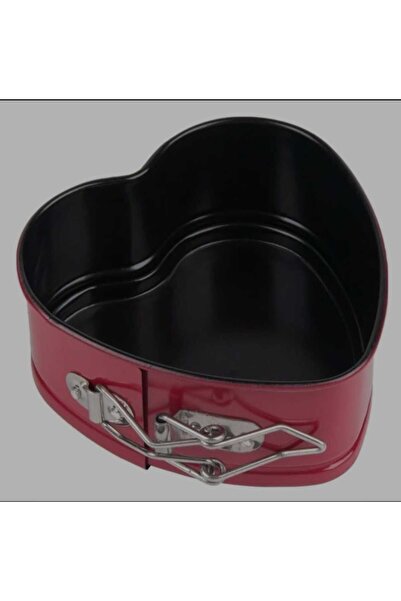 OEM Tava de copt in forma de inima rosie cu pereti detasabili 12x11x5cm