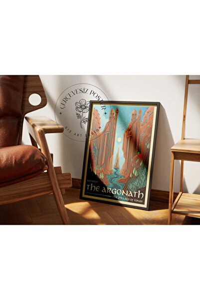 512 STORE Estetik İllüstrasyon Yüzüklerin Efendisi Film Mekan Tasarım Çerçeve...