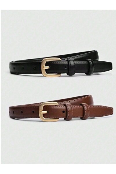 Inovius Set 2 curele vinage - neagra+maro - 644733