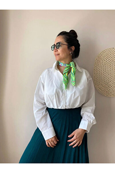 Burcu Özpıranga ZORA Poplin Beyaz Gömlek