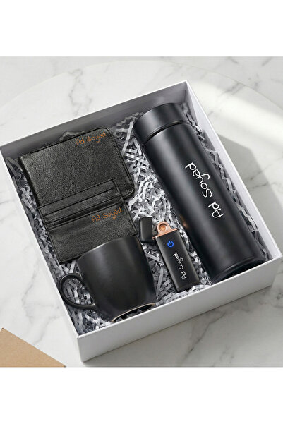 vegahediye v vega Kişiye Özel Erkek Hediye Seti (Dereceli Termos & USB Çakmak...