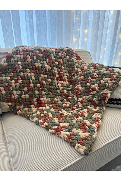 Minii Tuhafiye Puffy El Örgüsü Bebek Battaniyesi, Yumuşak Battaniye, 90x90cm ...