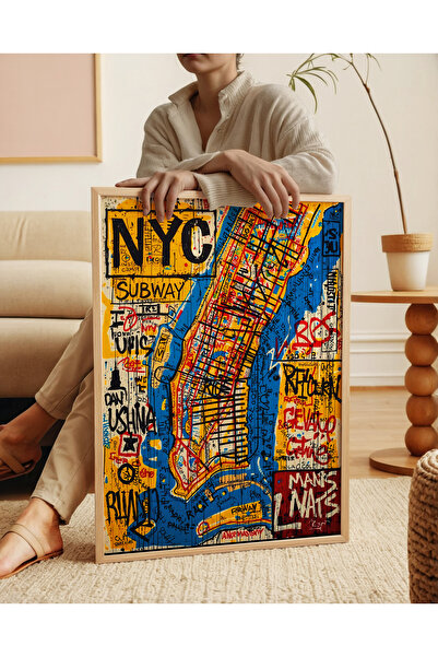 ARTHOUSECOLLECTIVE Jean-Michel Basquiat Poster - Painting Dimensions Frameless Poster