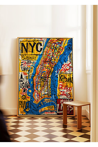 ARTHOUSECOLLECTIVE Jean-Michel Basquiat Poster - Painting Dimensions Frameless Poster