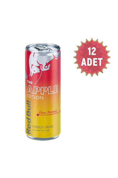 Red Bull Apple Edition 250 ML x 12 Adet - Elma Aromalı Enerji İçeceği