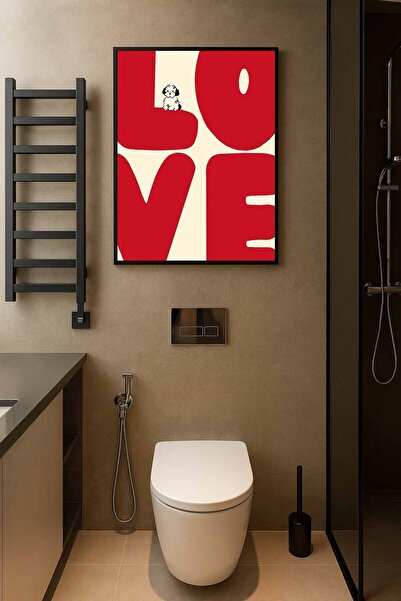 Koi Art Design Siyah Çerçeveli Tek Parça Modern Temalı Yüksek Kalite UV Baskl...