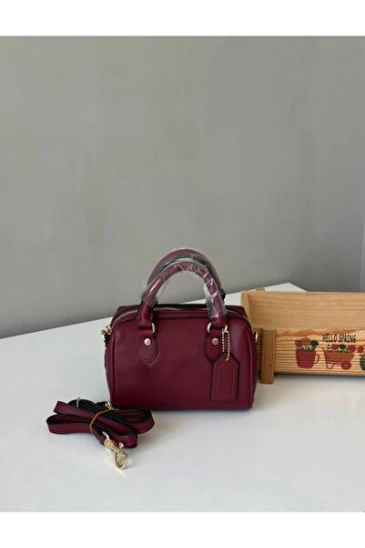 gül sezgin butik حقيبة كتف نسائية صغيرة باللون العنابي من ماركة رووان سبيدي