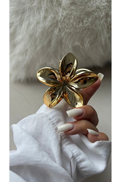 YOYYO Accesorii pentru păr cu cataramă metalică Lotus pentru femei, model col...