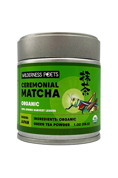 Wilderness وايلدرنس بويتس - مسحوق شاي الماتشا الأخضر سيرمونيال درجة احتفالية - قرين ماتشا نباتي وعضوي 100%
