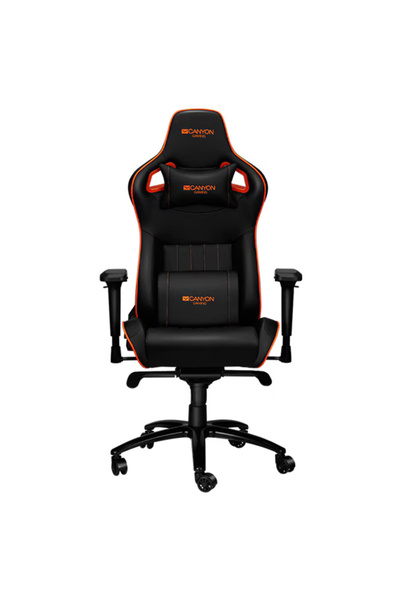 CANYON Scaun gaming Corax, Negru/Portocaliu