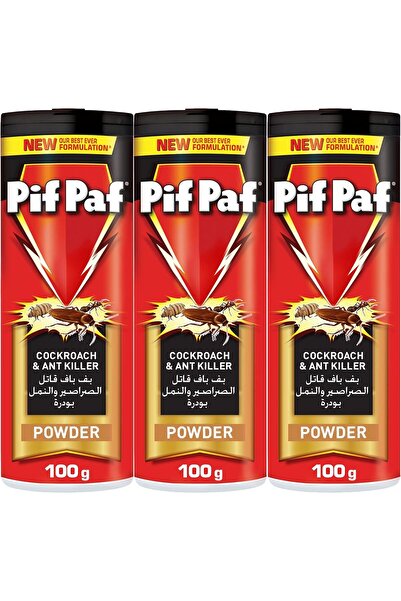 Pif Paf مسحوق قاتل الصراصير والنمل 100 جرام × 3