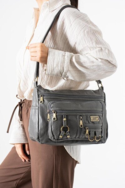 Baginn Y.S.Deri Γυναικεία τσάντα Messenger με πολλές τσέπες 30*20 εκ. Vegan δ...