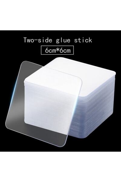 FESECRAFT 5 Adet Çift Taraflı Güçlü Yapışkanlı Sudan Etkilenmeyen 6cm*6cm Akr...