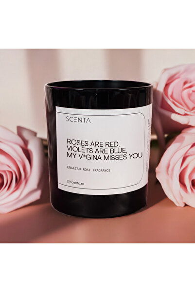 Scenta Scented candle Roses are red, violets are blue, my v*gina misses you - Medium - 20cl