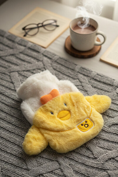 shop Sarı Şirin Peluş Civciv Figürlü Sıcak Su Torbası ve Yumuşak Kılıfı