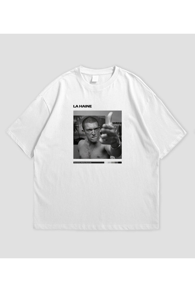 SVART WEAR La Haine Film Štampano Oversize kroj Unisex T-shirt