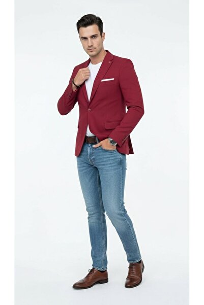 Plus Scorpion Men's Slim Fit Blazer Jacket – Single Button Sport & Classic Combination