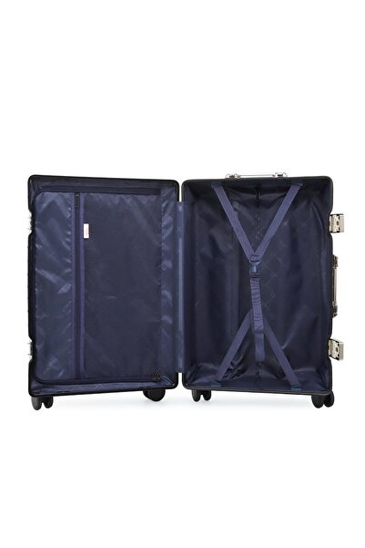 Tuay 3-piece aluminum travel bag set, distinctive blue color