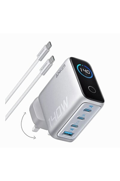 Anker Zolo USB C Charger 140W GaN, Laptop Charger, 4-Port, B2697K41 - Silver