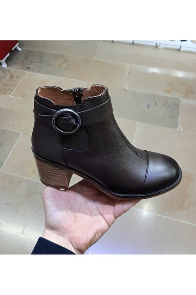 ENZO KADIN HAKİKİ DERİ ORTOPEDİK KALIN TOPUK KAYMAZ KAUÇUK TABAN ŞIK,RAHAT,GÜ...