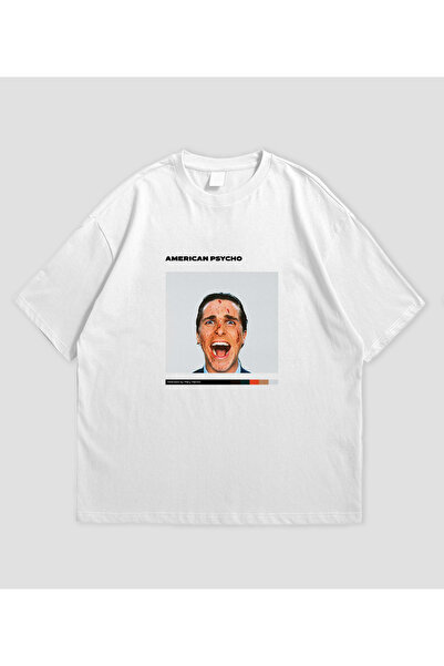 SVART WEAR تي شيرت أمريكي سايروكولوجي فيلم مطبوع قصة فضفاضة للجنسين