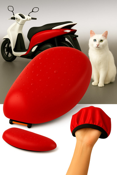 lawrenceshop 2024 MODEL KUBA BLUEBIRD 80 CC Husă roșie din piele pentru șa pentru motocicletă