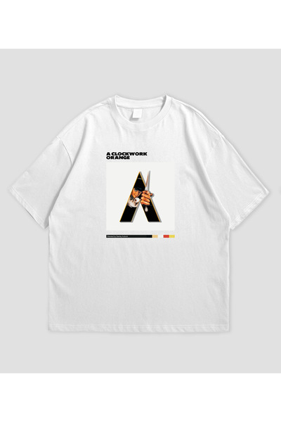 SVART WEAR A Clockwork Orange Film cu imprimeu supradimensionat Unisex tricou