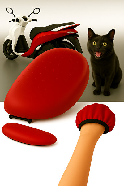 lawrenceshop husă roșie pentru scaun pentru scuter compatibilă cu mondial vir...