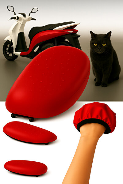 lawrenceshop κόκκινο δερμάτινο κάλυμμα σέλας μοτοσικλέτας Falcon new soft αδι...