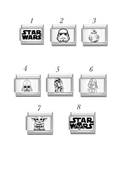 SERENİTY AKSESUAR Star wars temalı çelik charm (1 adet seçiniz)