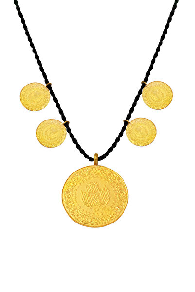 Bilezikci 1 Gremse 4 Çeyrek Altınlı İpli Beşibiryerde Kolye