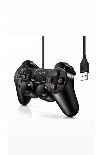 fortrek Usb Girişli Kablolu 1.5 Metre Titreşimli Joystick Pc Tv Laptop Ps3 Oy...