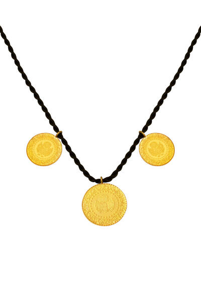 Bilezikci 1 Yarım 2 Çeyrek Altınlı İşçiliksiz 22 Ayar Kolye