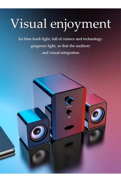 Generic Computer Speaker, Home Desktop Bluetooth Speaker Three Piece Set