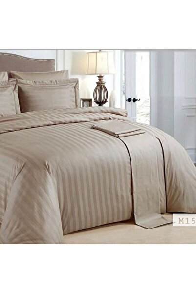 Reiashn Olivia Hotel Beige Bedspread with Separate Filling, 100% Cotton, Summer Single and a Half Size