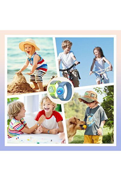 Inoshine Airtag Bracelet for Kids, Apple Air Tag Covers with Nylon Wristband, Airtag Holder Trackers Case