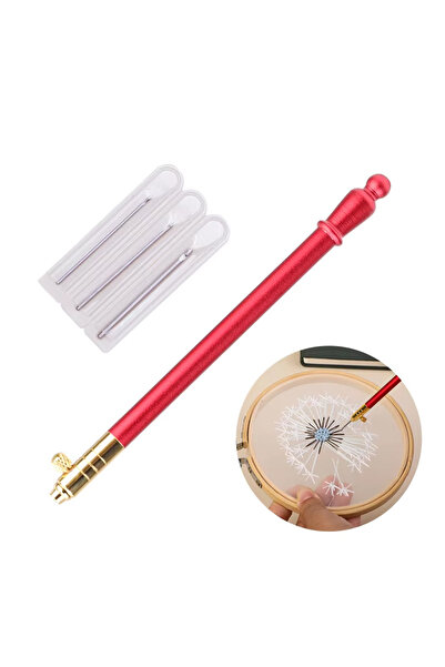 Choice1 مقبض من الألومنيوم Zxiixz خطاف تطريز تامبور مع 3 إبر قلم معدني تطريز ...