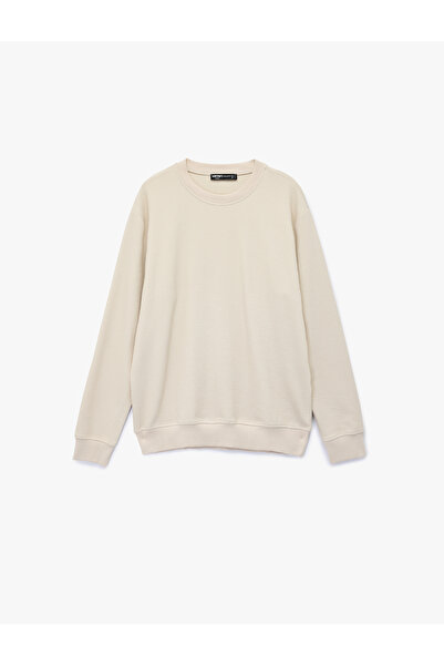 Koton Regular Fit Long Sleeve Textured Basic Crew Neck Sweatshirt