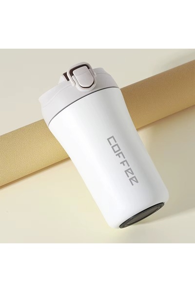 Biki 400ml Double Wall Stainless Steel Travel Mug Vacuum Insulated Tumbler 16x8cm