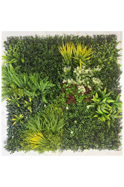 Ruyidecor Panou Decorativ Vertical cu Plante Artificiale, Mix Exotic 1x1m