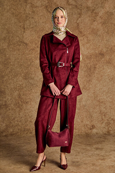 Setrms Kruvaze Süet Görünümlü Ceket