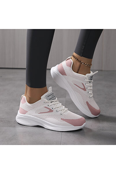 SOSENFER Kadın koşu ayakkabısı. Rahat hafif koşu ayakkabısı, moda bağlı spor rahat ayakkabı kadın