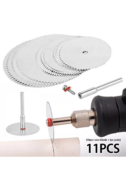 Choice 11PCS 11PCS Set Mini Circular Saw Blades - Stainless Steel Cutting Discs for Wood - Compatible with
